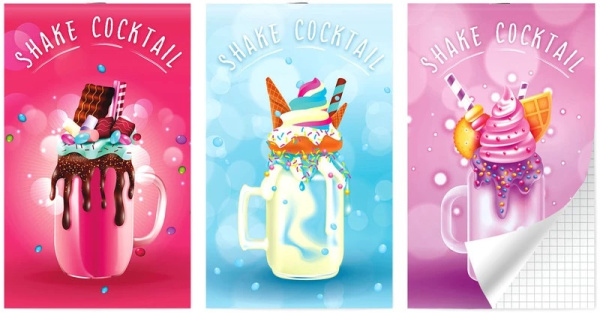 Блокнот А6  30л Коктейль