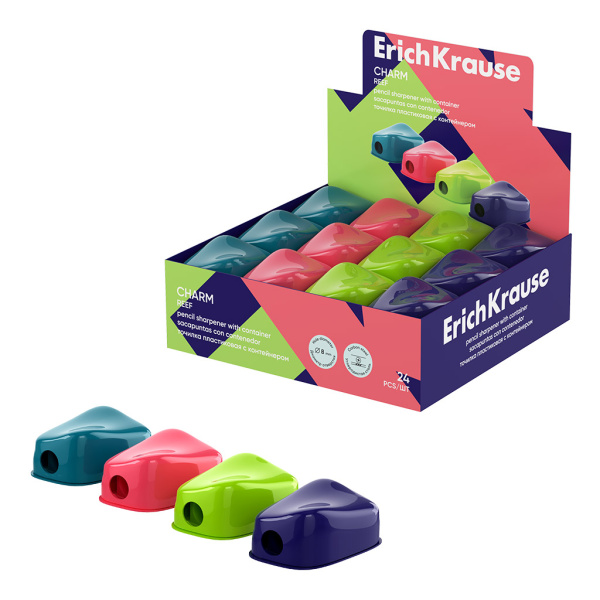 Точилка пластик с контейнером  1отв. Charm Reef