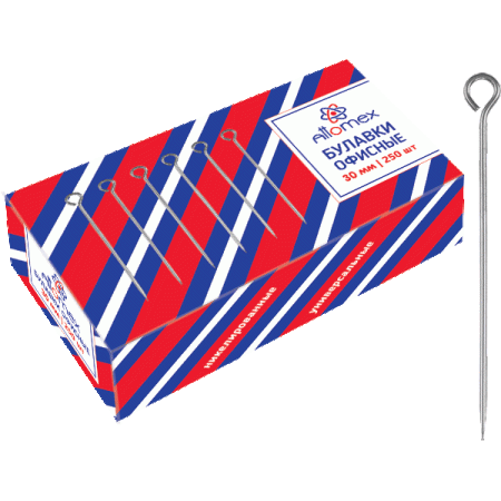 Булавки офисн."английские" 250шт