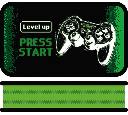 Пенал 2отд/м Level Up  тканевый торец