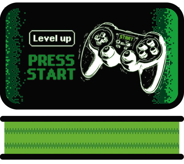 Пенал 2отд/м Level Up  тканевый торец