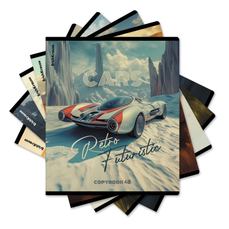 Тетрадь 48л ЕК Retro Cars
