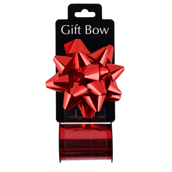 Набор для упаковки подарка Красный (бант 10см, лента 10м)