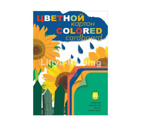 Картон цв. А3 двухсторон. 12л (4цв)  Подсолнухи
