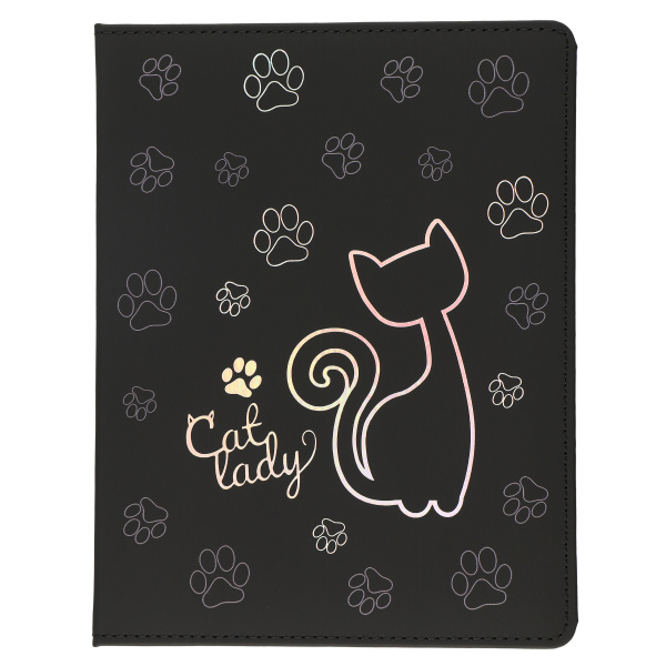 Дневник шк. 7БЦ/д. Cat Lady иск. кожа, поролон, тисн.фольгой