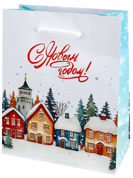 Пакет подарочный 11,5*14,5 Домики