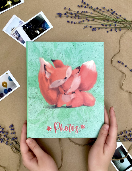 Фотоальбом 200 фото 10*15см Лисья жизнь