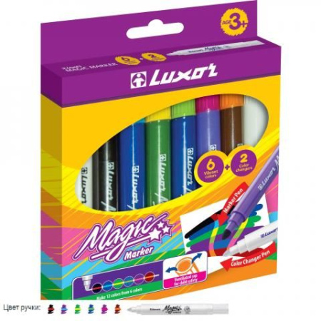 Фломастеры  магические  6+2цв.