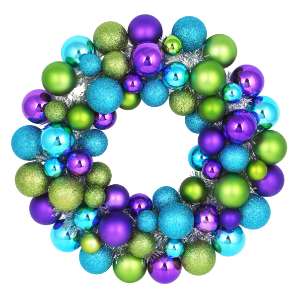 яВенок декоративный  39см (фиолетовый, голубой, салатовый)