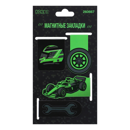 Закладки магнитные 4шт/уп Sport car