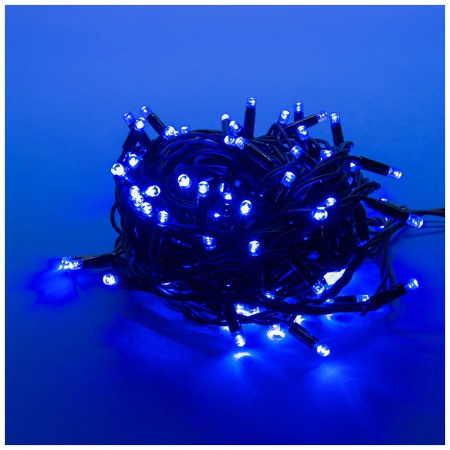 яЭл.Гирлянда 500 LED Синий черный провод