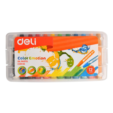 Мелки Пастель Color Emotion 12цв. масляная, пластик. бокс